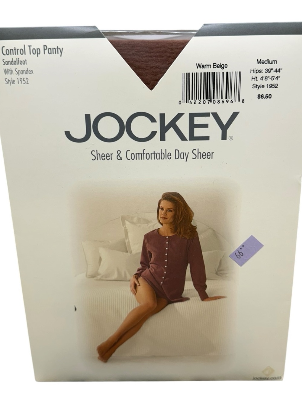 Jockey Sheer & Comfortable Day Sheer Control Top Medium Warm Beige Style 1952